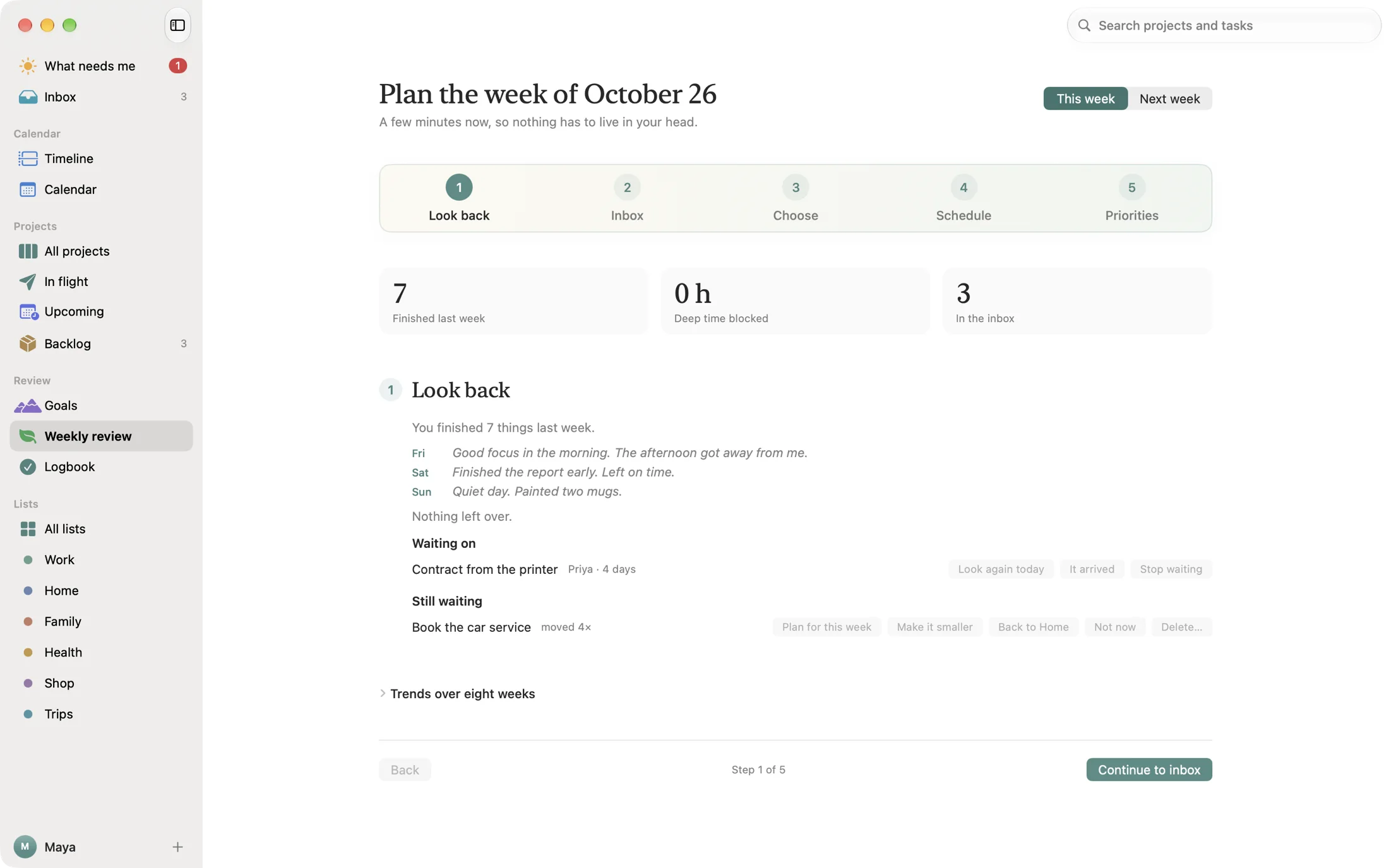 The weekly review's look back at the week.